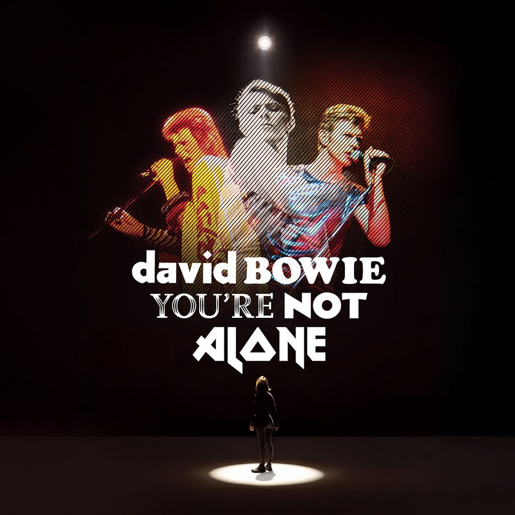David Bowie in the visual artwork for You’re Not Alone at Lightroom